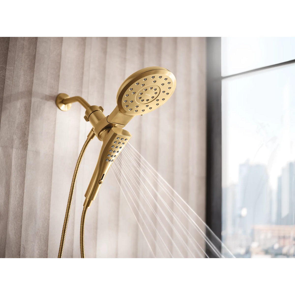 Moen 220C3BG Verso Combination Shower Head Brushed Gold Magnetix Handshower - 2
