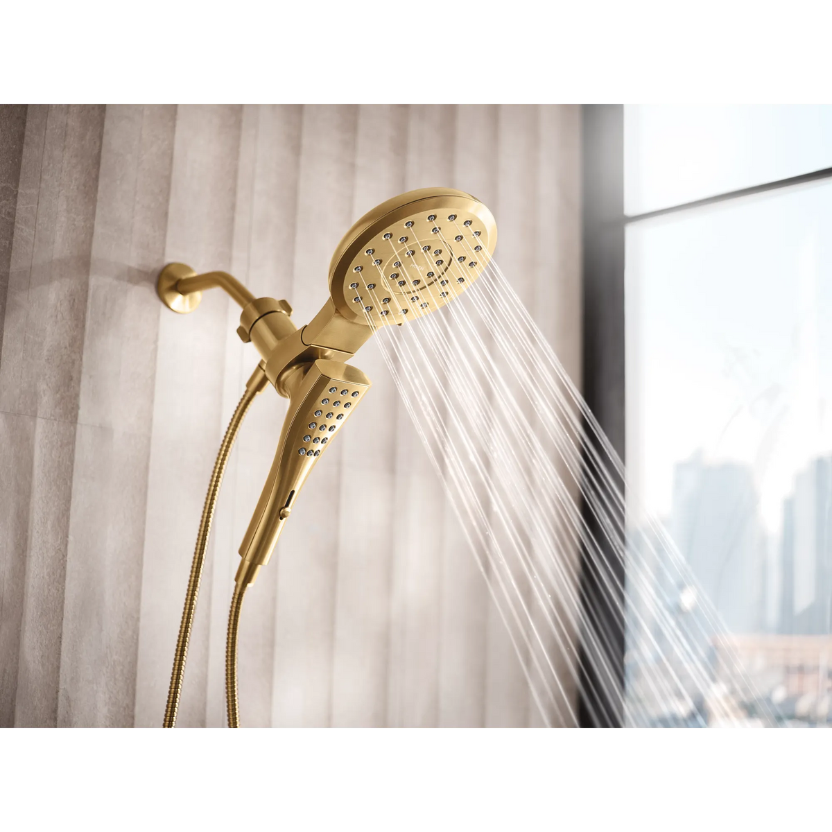 Moen 220C3BG Verso Combination Shower Head Brushed Gold Magnetix Handshower - 3