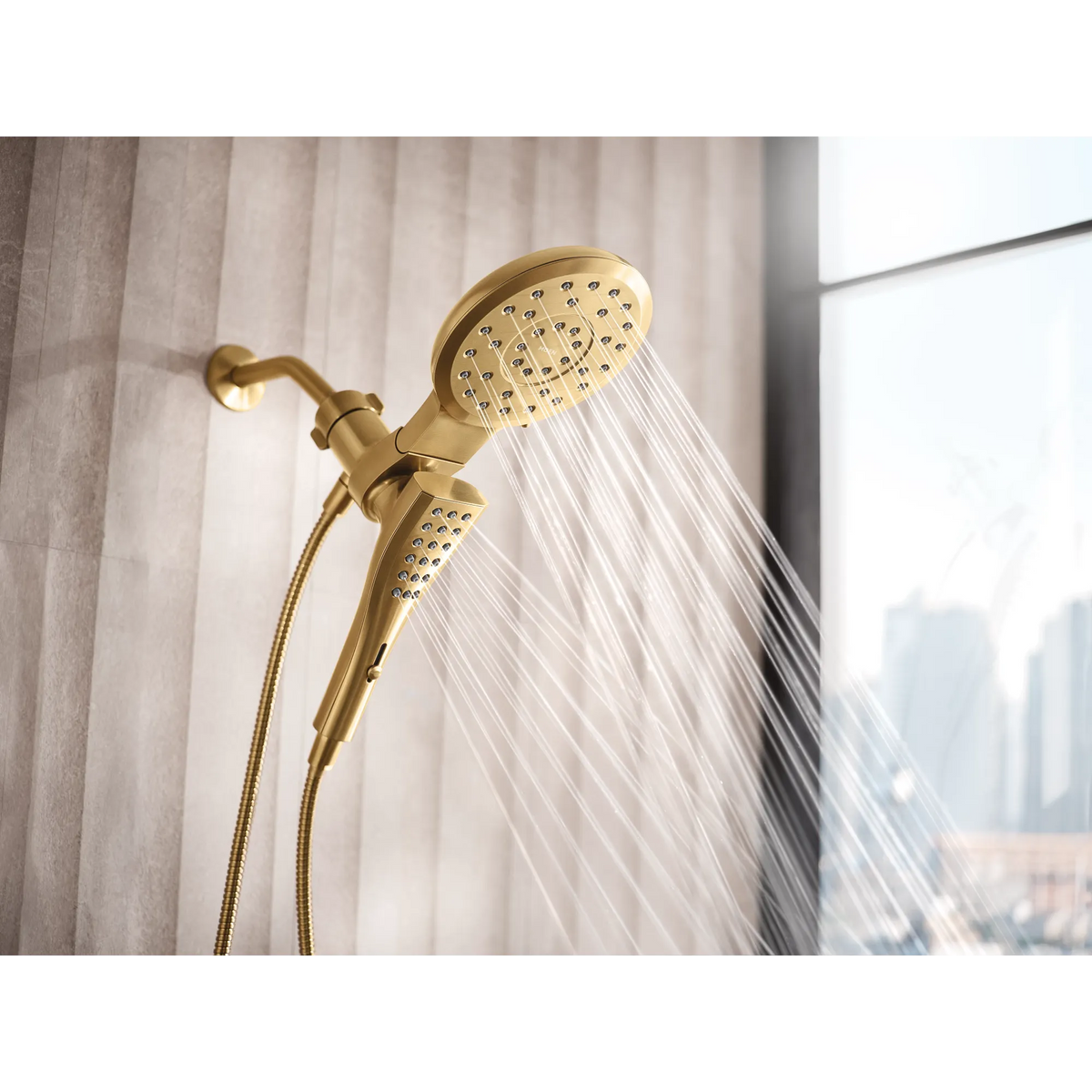 Moen 220C3BG Verso Combination Shower Head Brushed Gold Magnetix Handshower - 4
