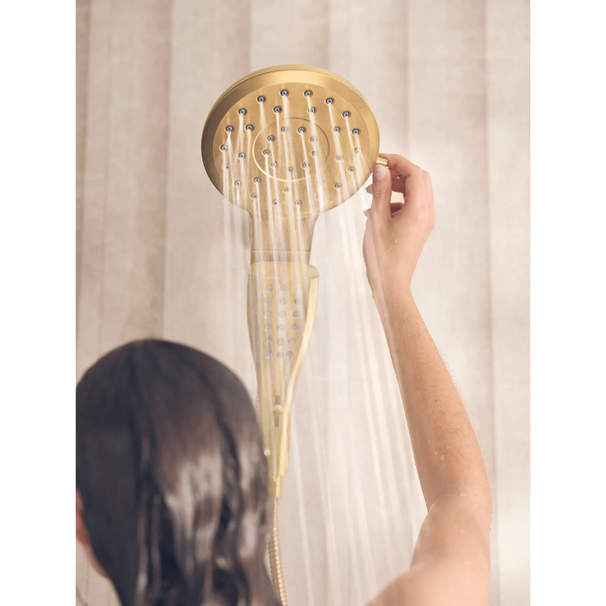 Moen 220C3BG Verso Combination Shower Head Brushed Gold Magnetix Handshower - 8