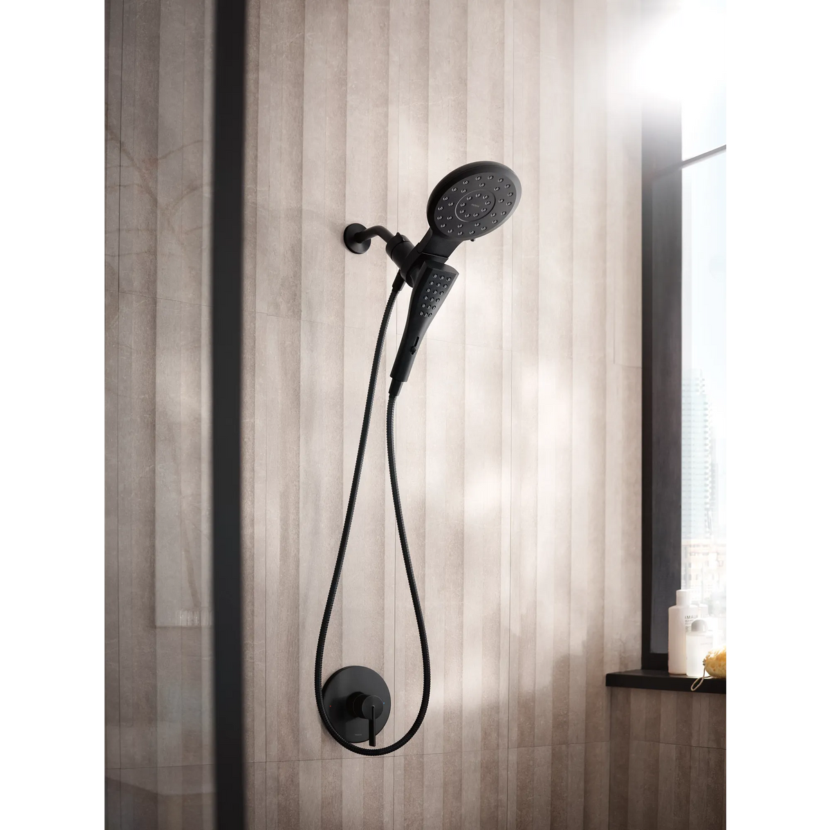 Moen 220C3BL Verso Combination Shower Head Matte Black Magnetix Handheld - 6