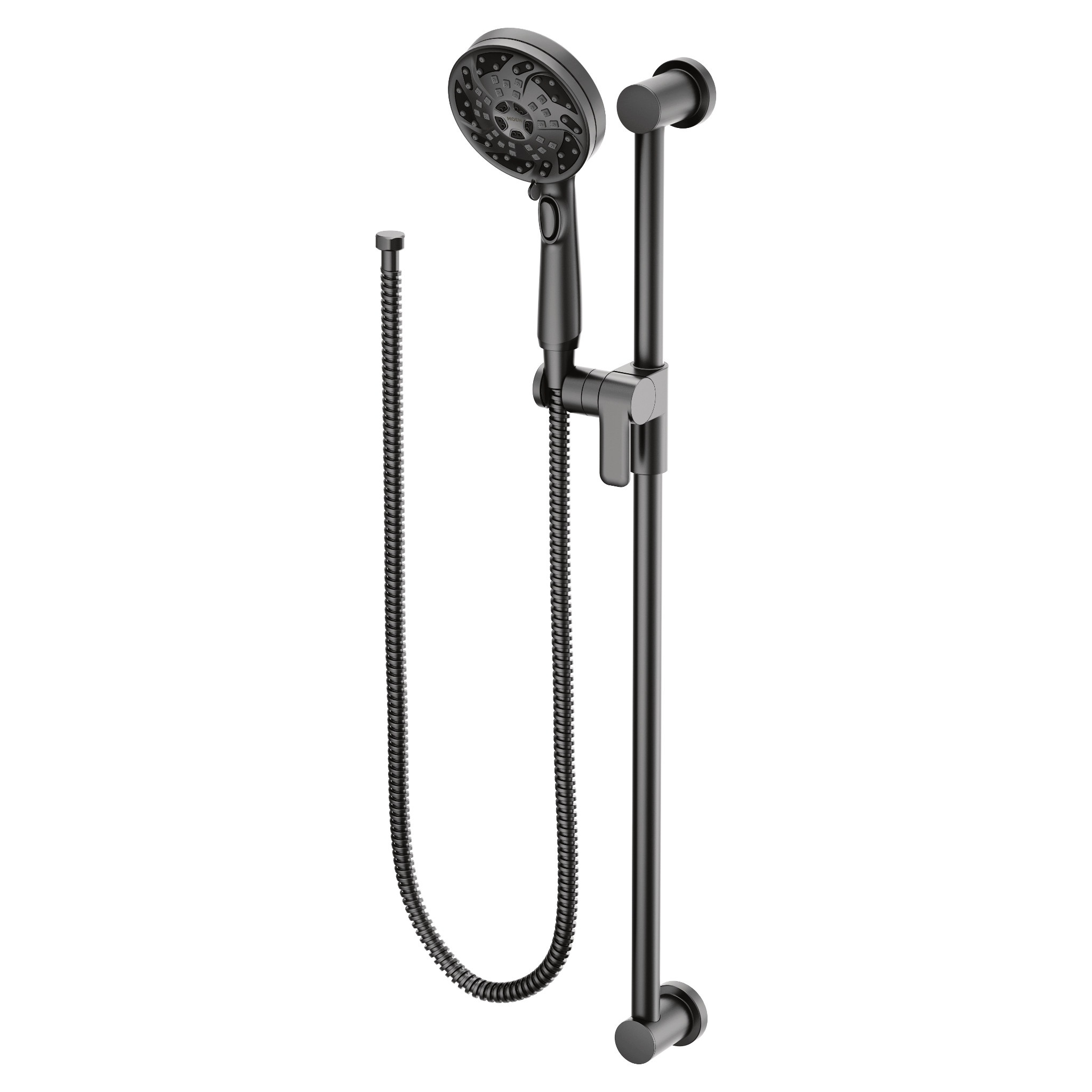 Moen 3670EPBL Handheld Shower Head Slide Bar Matte Black 5-Spray - 1
