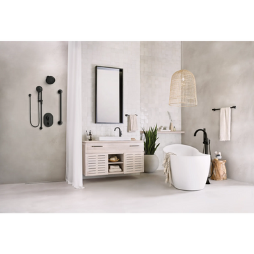 Moen 3670EPBL Handheld Shower Head Slide Bar Matte Black 5-Spray - 2