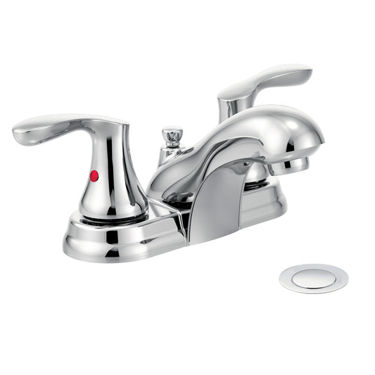 Moen 40225 Cornerstone Chrome Bathroom Faucet Two Handle Low Arc Sink - 1