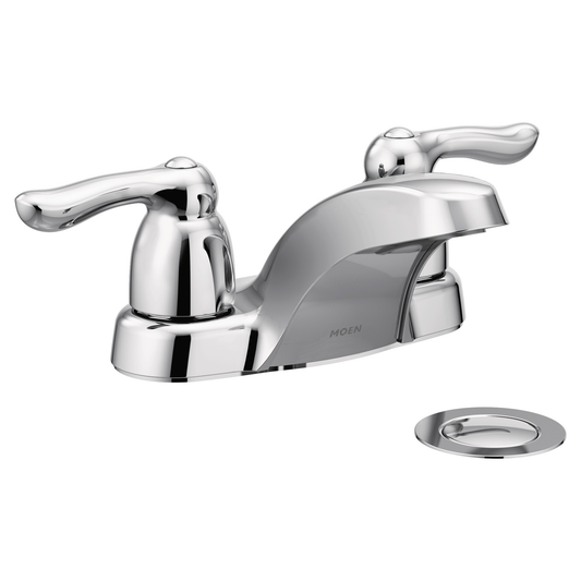 Moen 4925 Chateau Chrome Two-Handle Low Arc Bathroom Faucet - 1