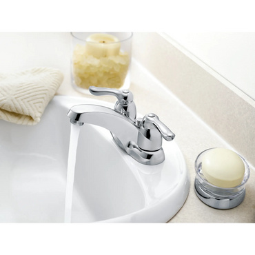 Moen 4925 Chateau Chrome Two-Handle Low Arc Bathroom Faucet - 2