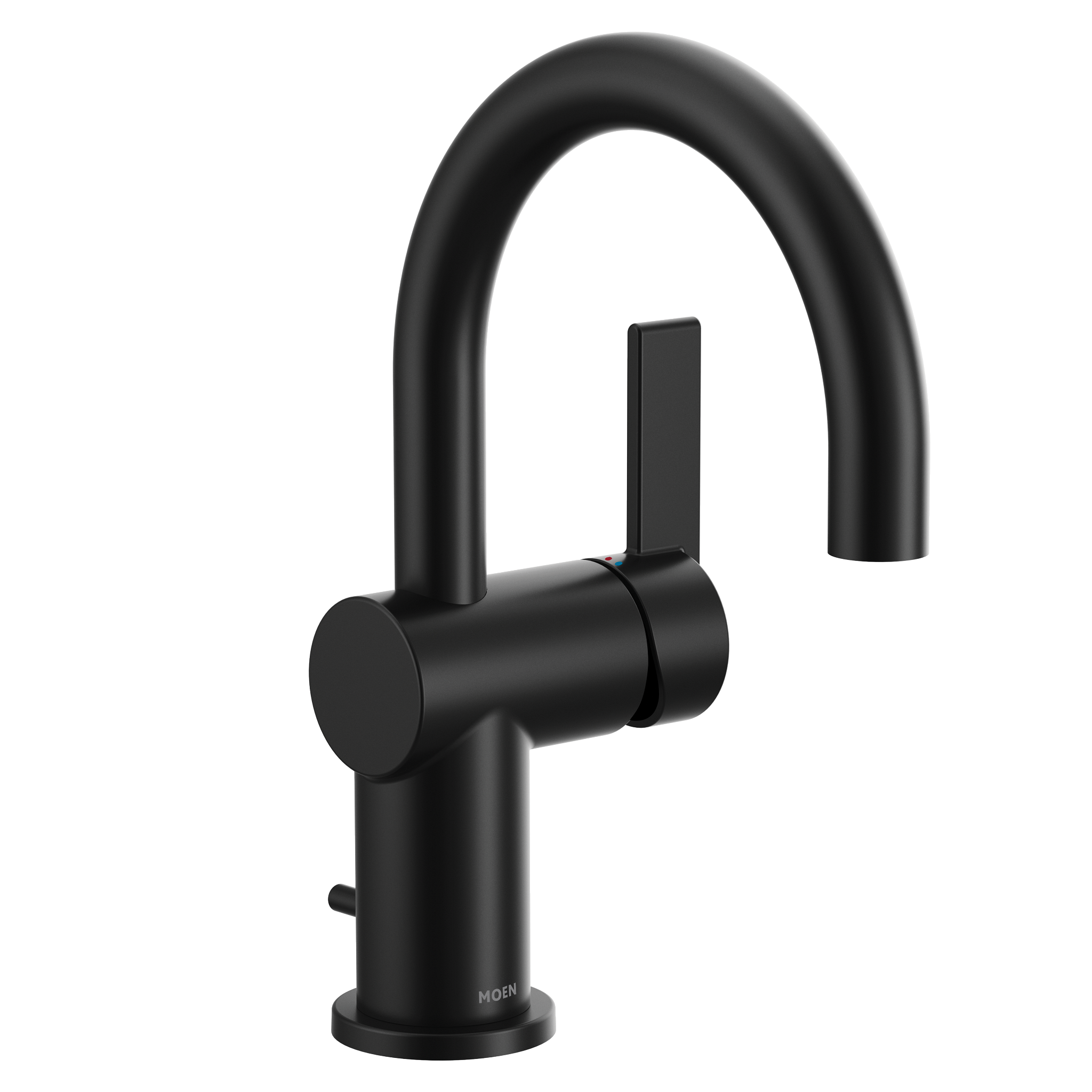 Moen 6221BL Cia Single Handle High Arc Bathroom Faucet Matte Black - 1