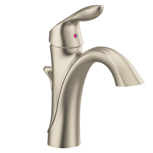 Moen 6400BN Eva Single Handle High Arc Bathroom Faucet Brushed Nickel - 1