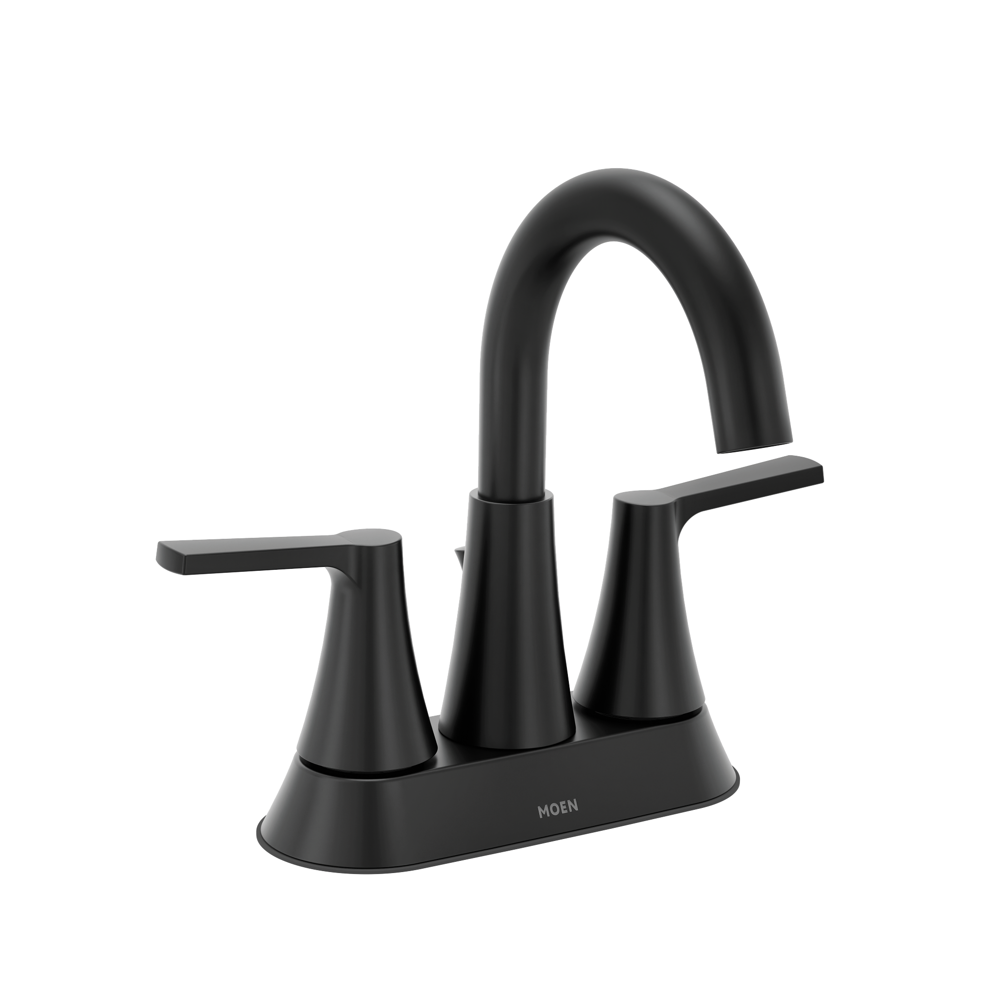 Moen 64432BL Jase Bathroom Faucet Matte Black Centerset High Arc - 1