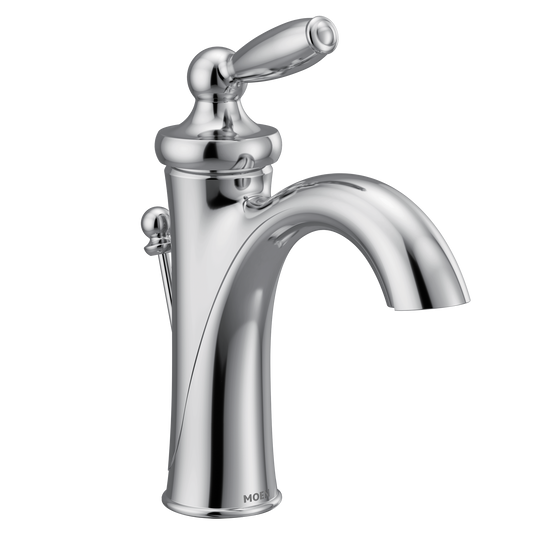Moen 6600 Brantford Single Handle High Arc Bathroom Faucet Chrome - 1