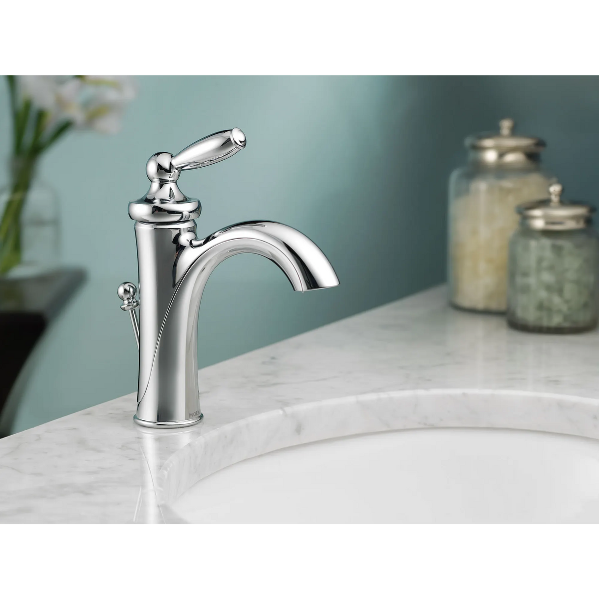 Moen 6600 Brantford Single Handle High Arc Bathroom Faucet Chrome - 2