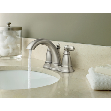 Moen 6610BN Brantford Two-Handle High Arc Bathroom Faucet Brushed Nickel - 2