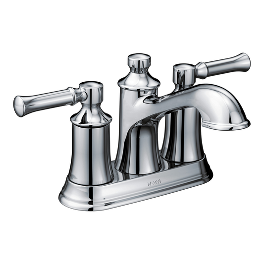 Moen 6802 Dartmoor Two-Handle High Arc Bathroom Faucet Chrome - 1