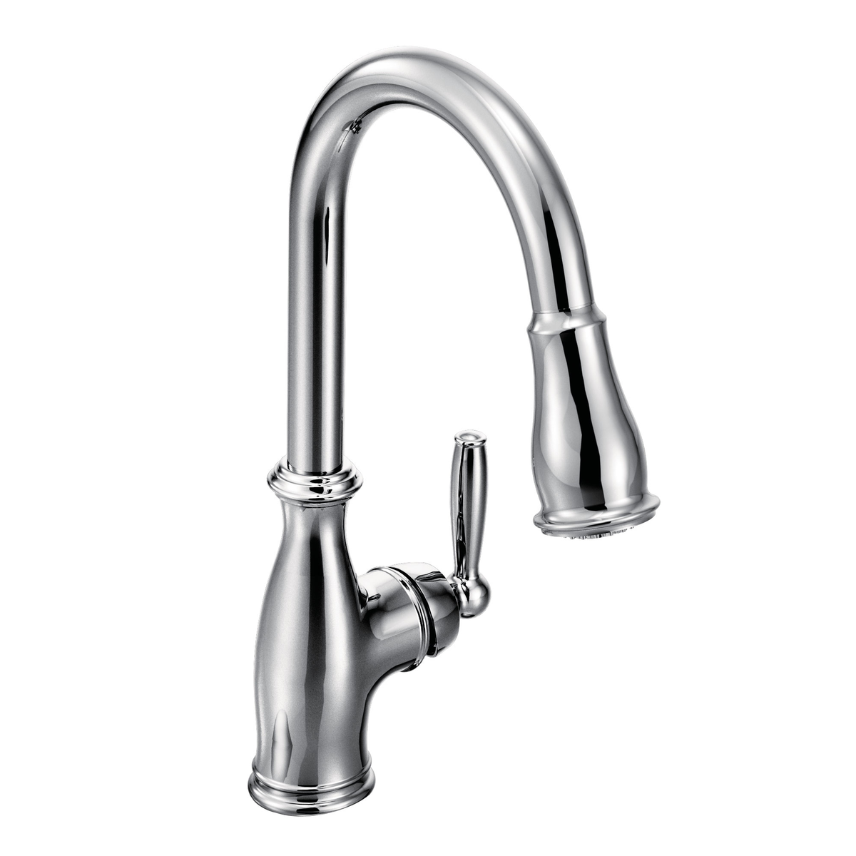 Moen 7185C Brantford Kitchen Faucet Chrome Pulldown High Arc Power Boost - 1