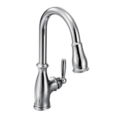 Moen 7185C Brantford Kitchen Faucet Chrome Pulldown High Arc Power Boost - 1