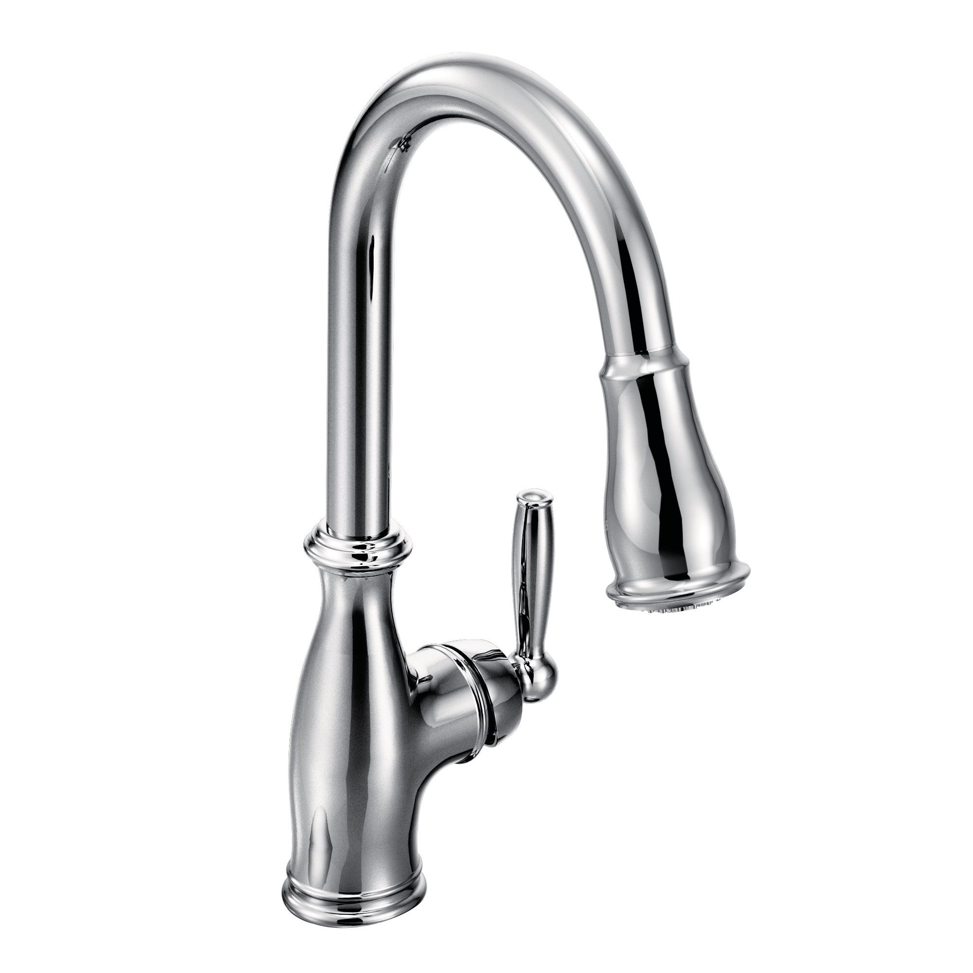 Moen 7185C Brantford Kitchen Faucet Chrome Pulldown High Arc Power Boost - 1