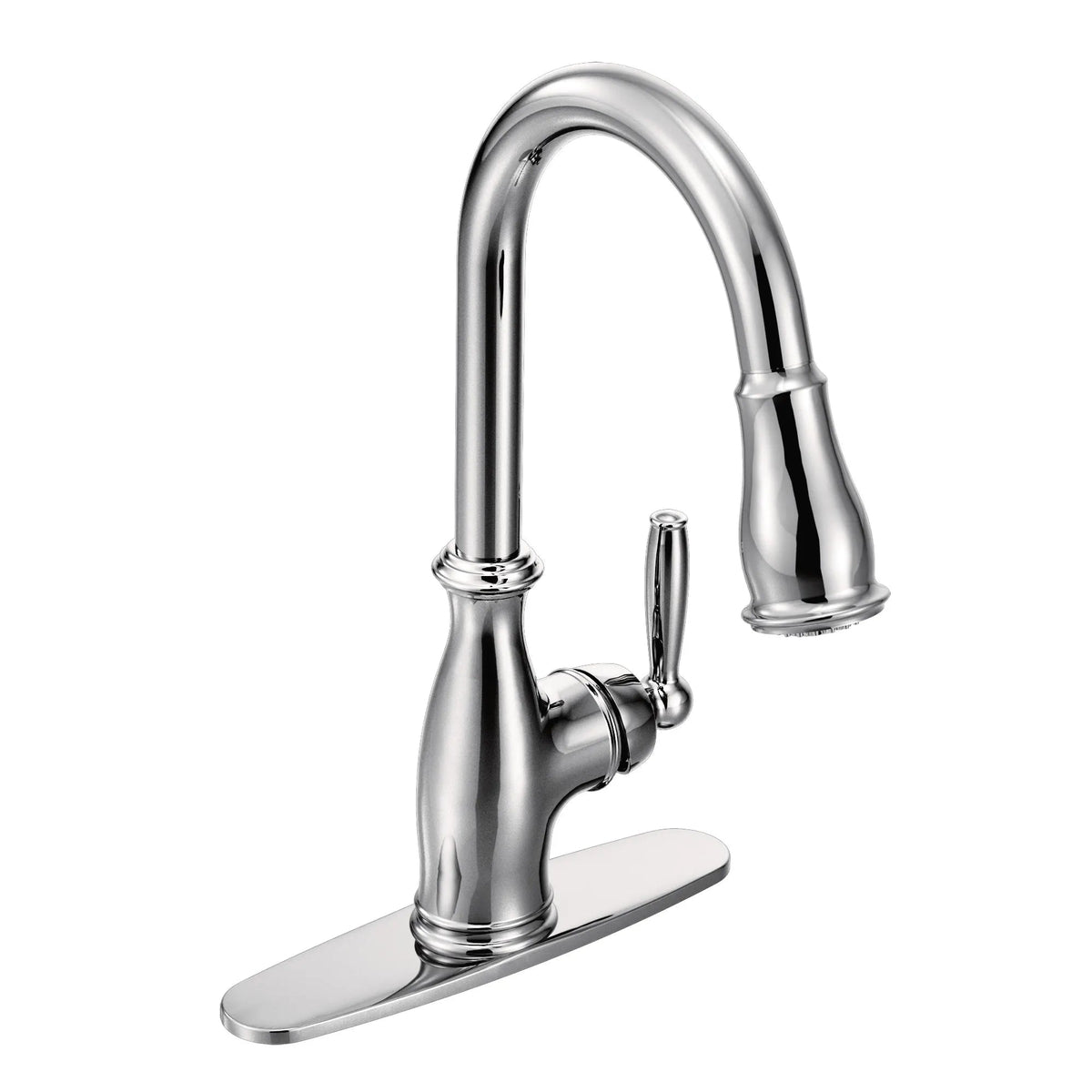 Moen 7185C Brantford Kitchen Faucet Chrome Pulldown High Arc Power Boost - 7