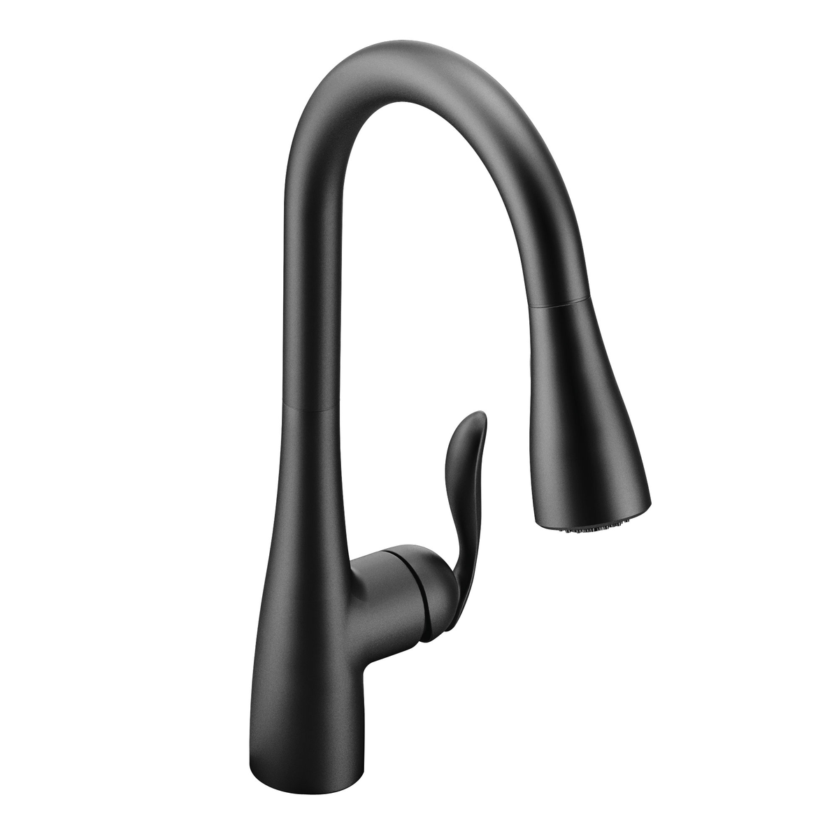 Moen 7594BL Arbor Kitchen Faucet Matte Black Pulldown High Arc Power Boost - 1