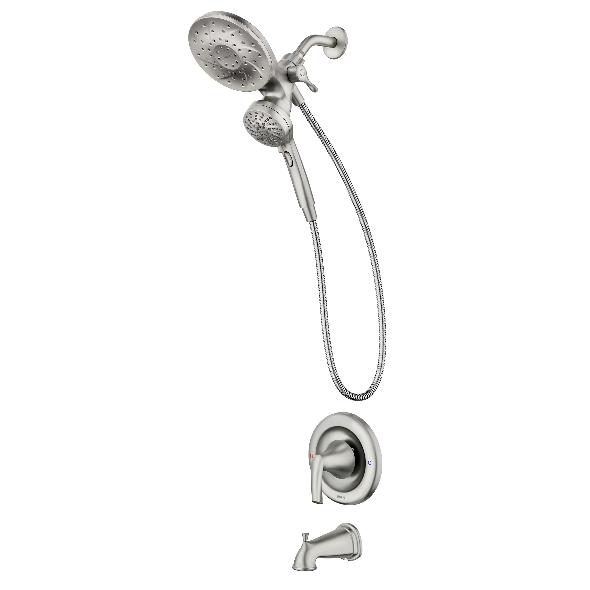 Moen 82137SRN Graeden Posi-Temp Tub Shower Trim Spot Resist Brushed Nickel - 1