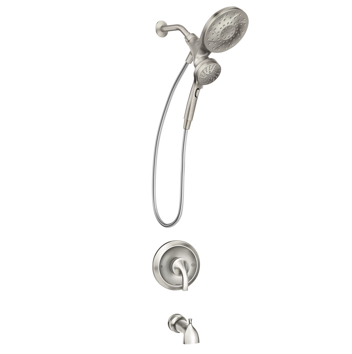 Moen 82304SRN Engage Spot Resist Brushed Nickel Tub Shower - 1