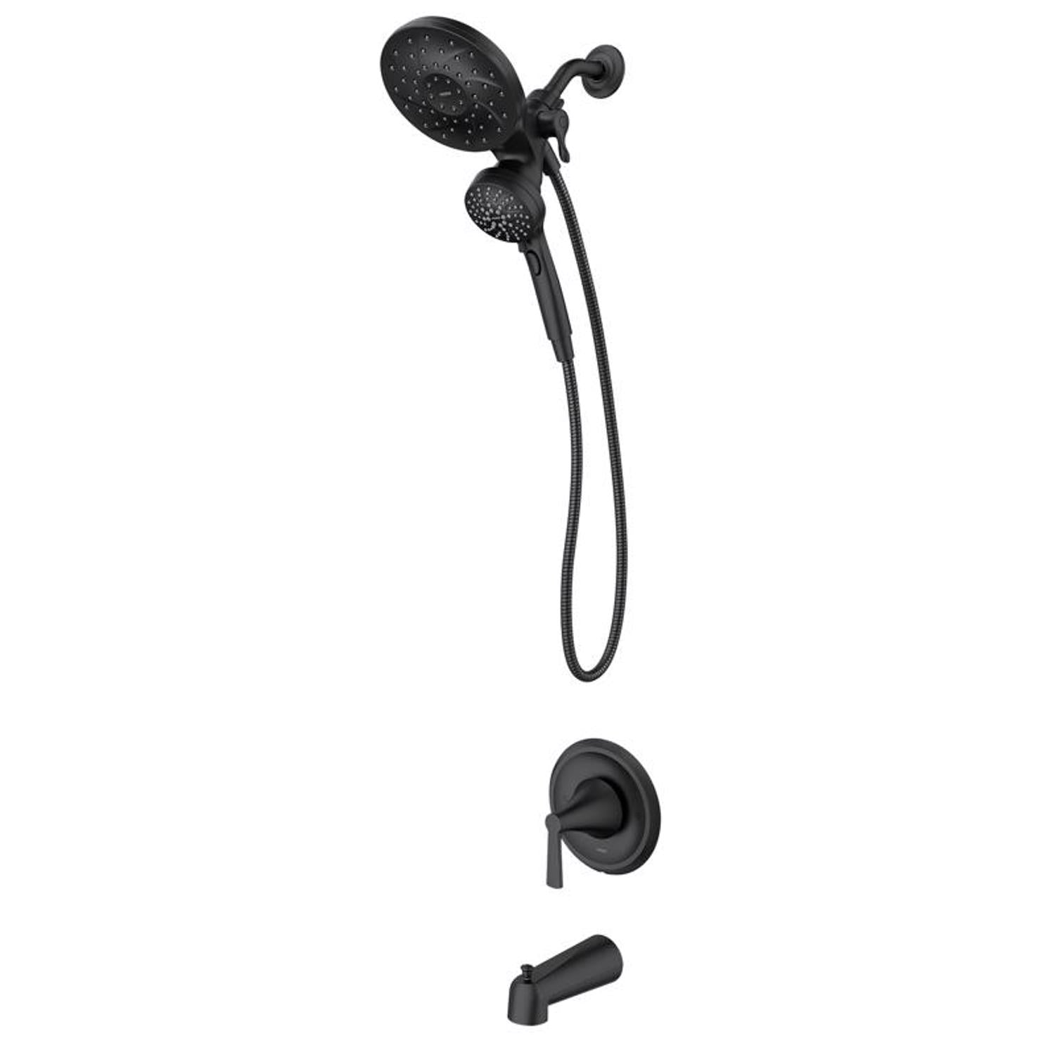 Moen 82310BL Mikah Posi-Temp Tub and Shower Trim Kit Matte Black - 1