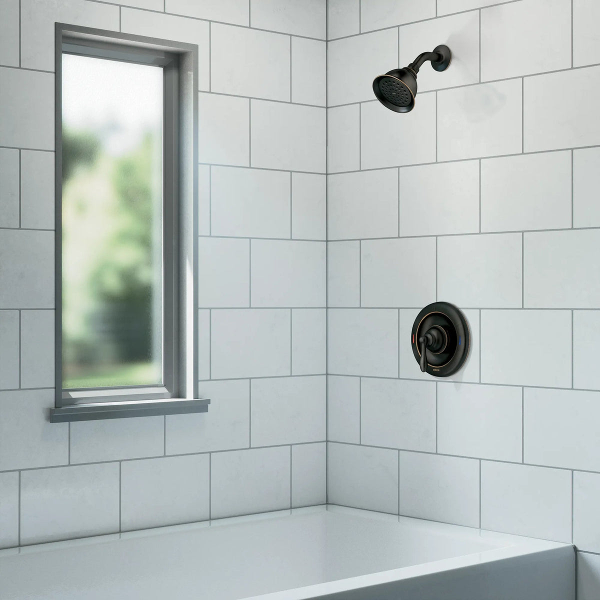 Moen 82495EPBRB Caldwell Shower Faucet Set Mediterranean Bronze Posi-Temp - 2