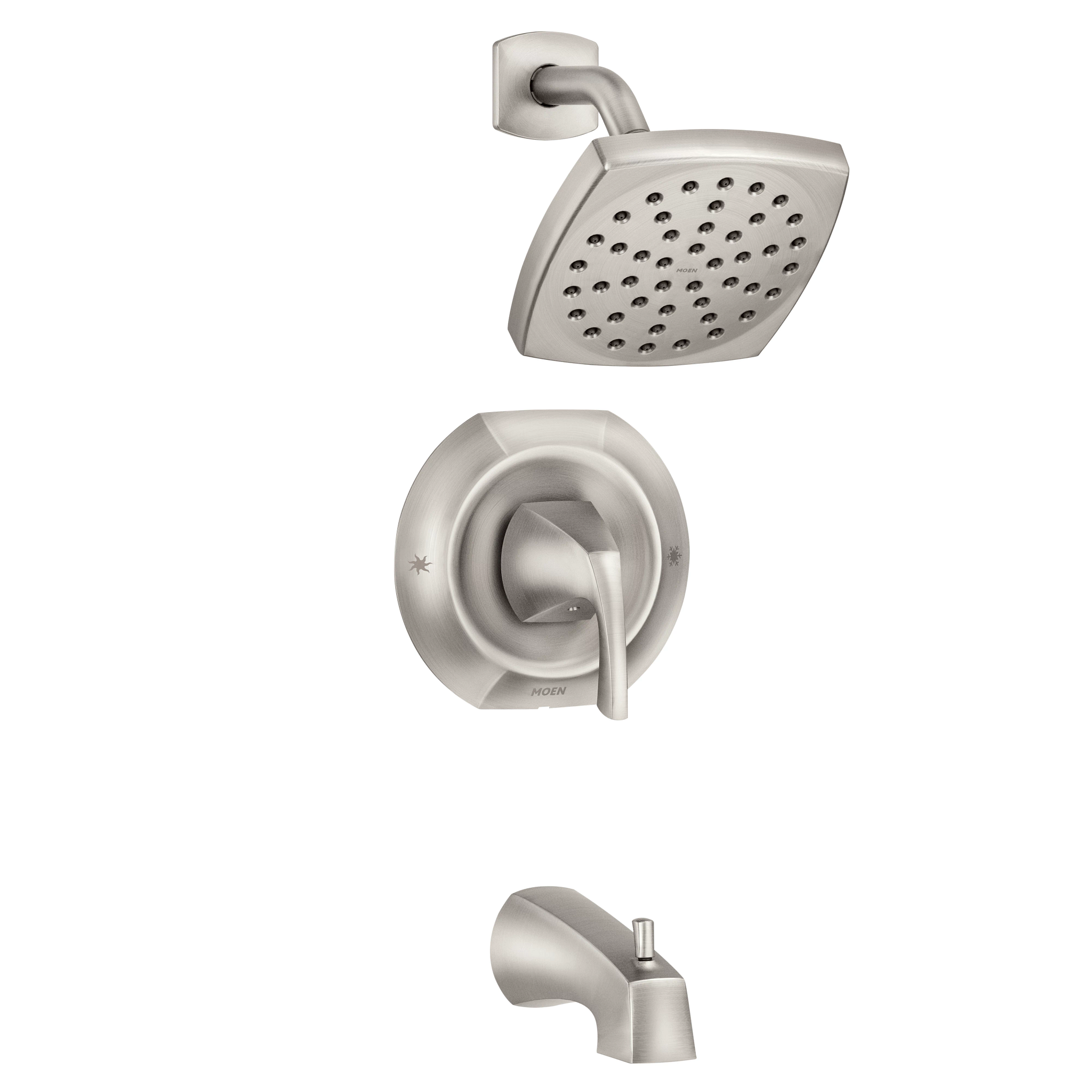 Moen 82504SRN Lindor Spot Resist Brushed Nickel Tub Shower Faucet Posi-Temp - 1
