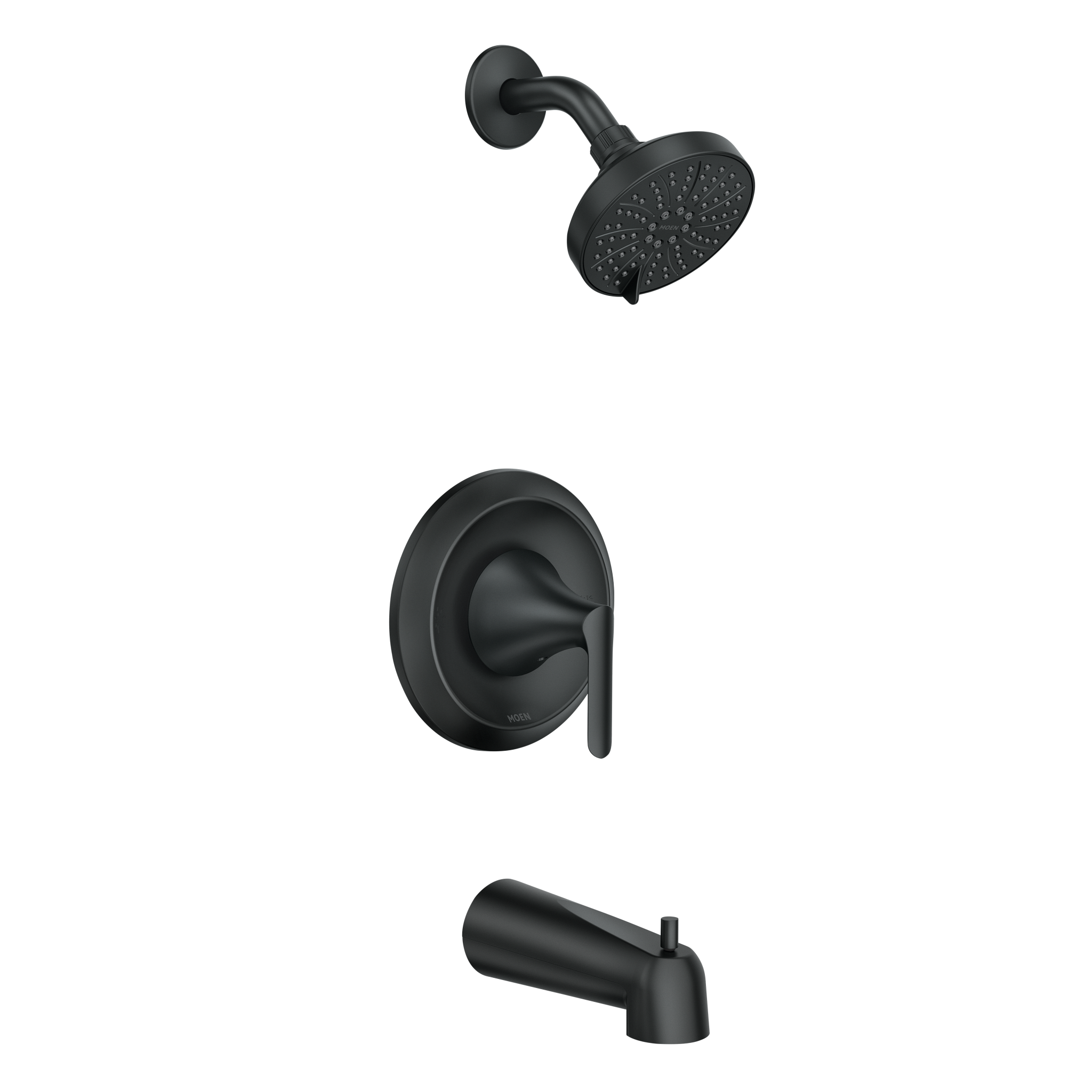 Moen 82518BL Findlay Posi-Temp Tub Shower Faucet Set Matte Black 6-Function - 1