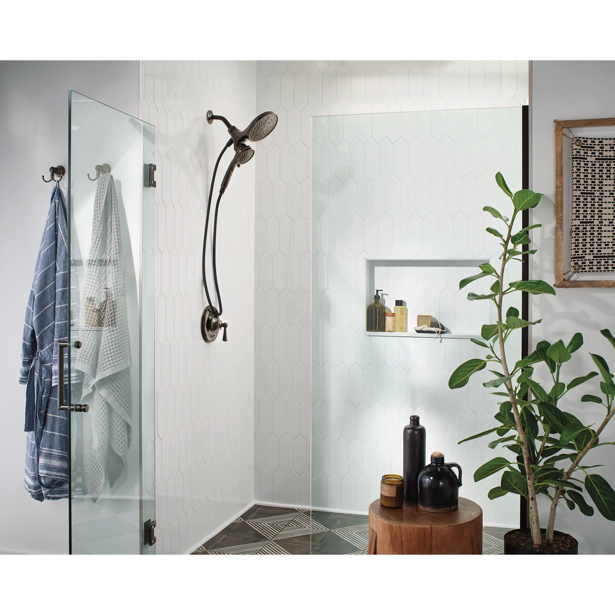 Moen 82610BRB Brecklyn Tub Shower Mediterranean Bronze Magnetix Handheld - 7