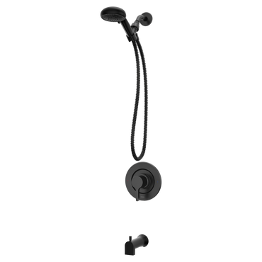 Moen 82775BL Beric Matte Black Tub Shower Faucet 5-Spray Posi-Temp Trim - 1