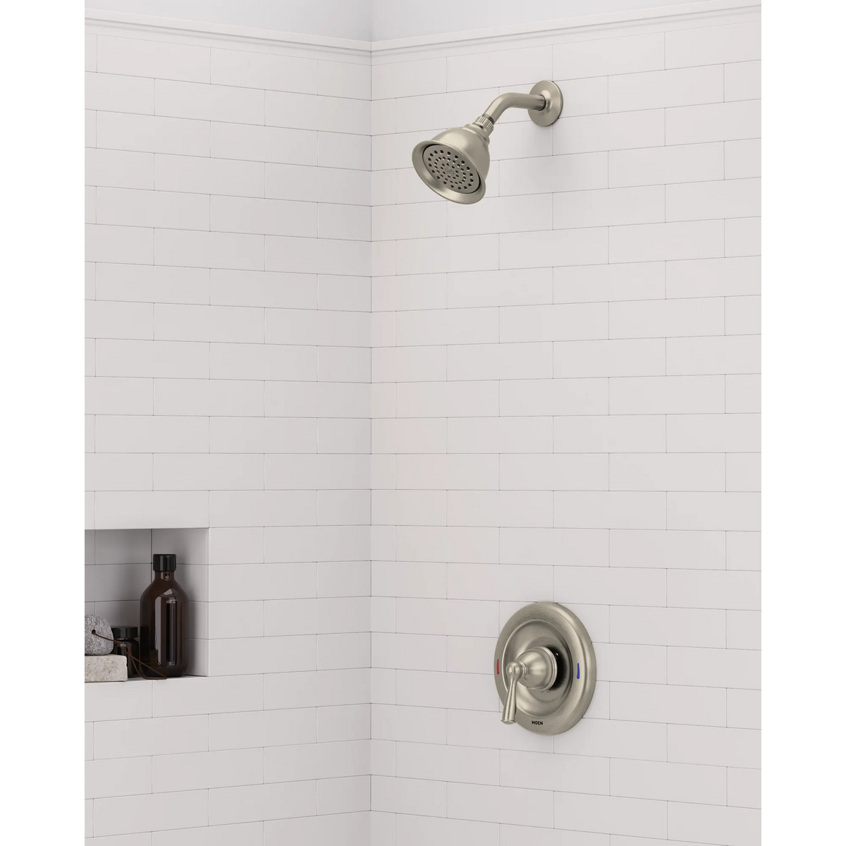 Moen 82912SRN Banbury Spot Resist Brushed Nickel Shower Faucet Posi-Temp - 4