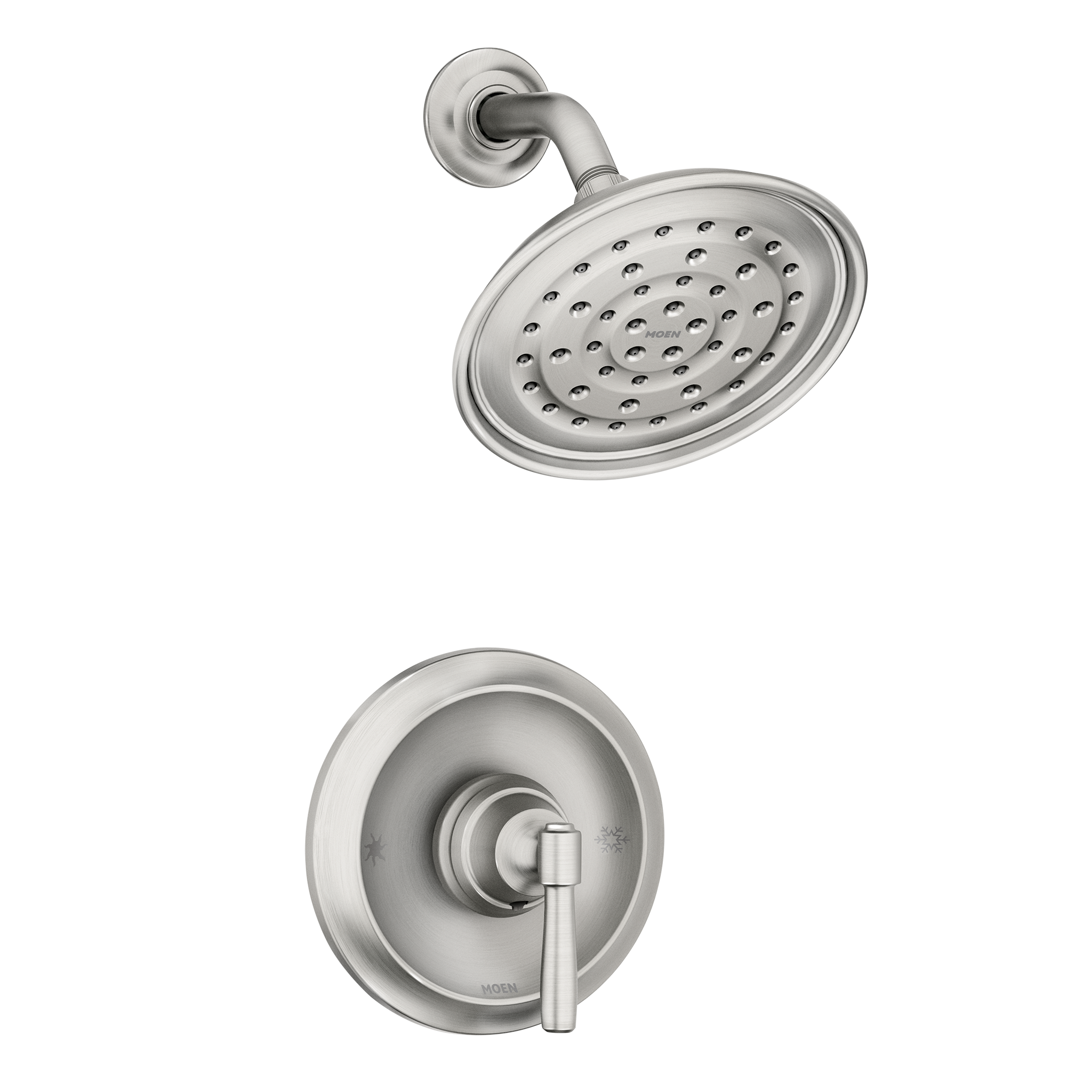 Moen 82971SRN Halle 1-Handle Shower Trim Kit W/Valve Brushed Nickel - 1