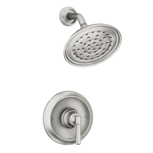 Moen 82971SRN Halle 1-Handle Shower Trim Kit W/Valve Brushed Nickel - 1
