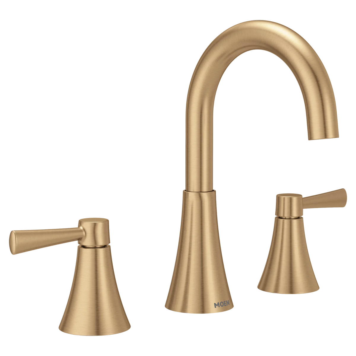 Moen 84023BZG Ronan Bronzed Gold Two-Handle High Arc Widespread Bathroom Faucet - 2