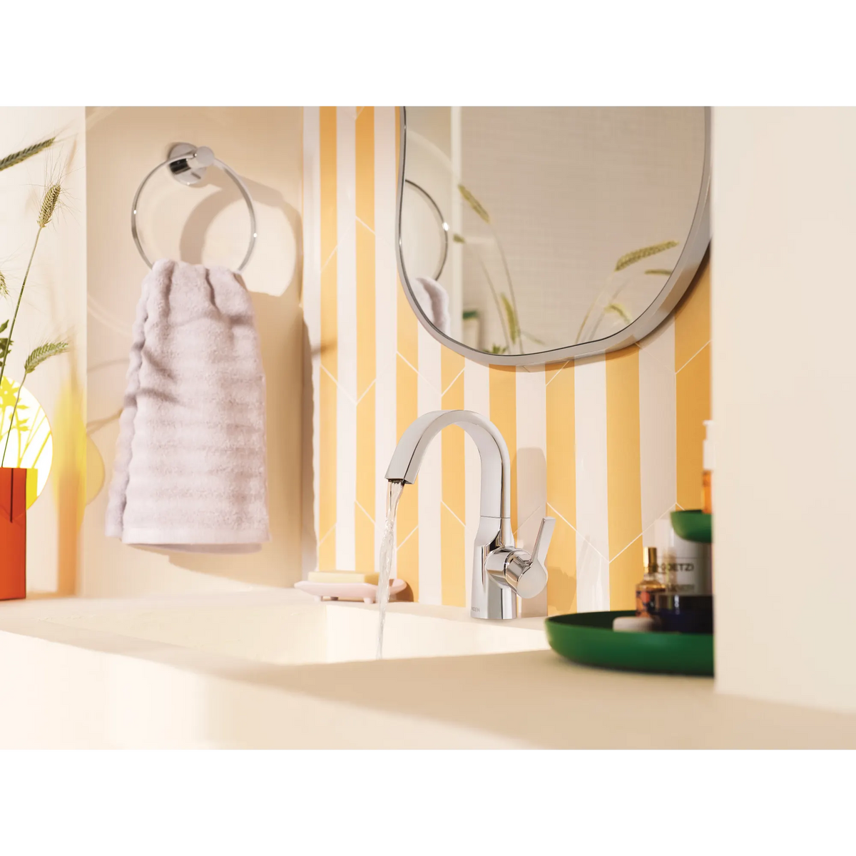 Moen 84156 Avri Single Handle High Arc Bathroom Faucet Chrome - 4