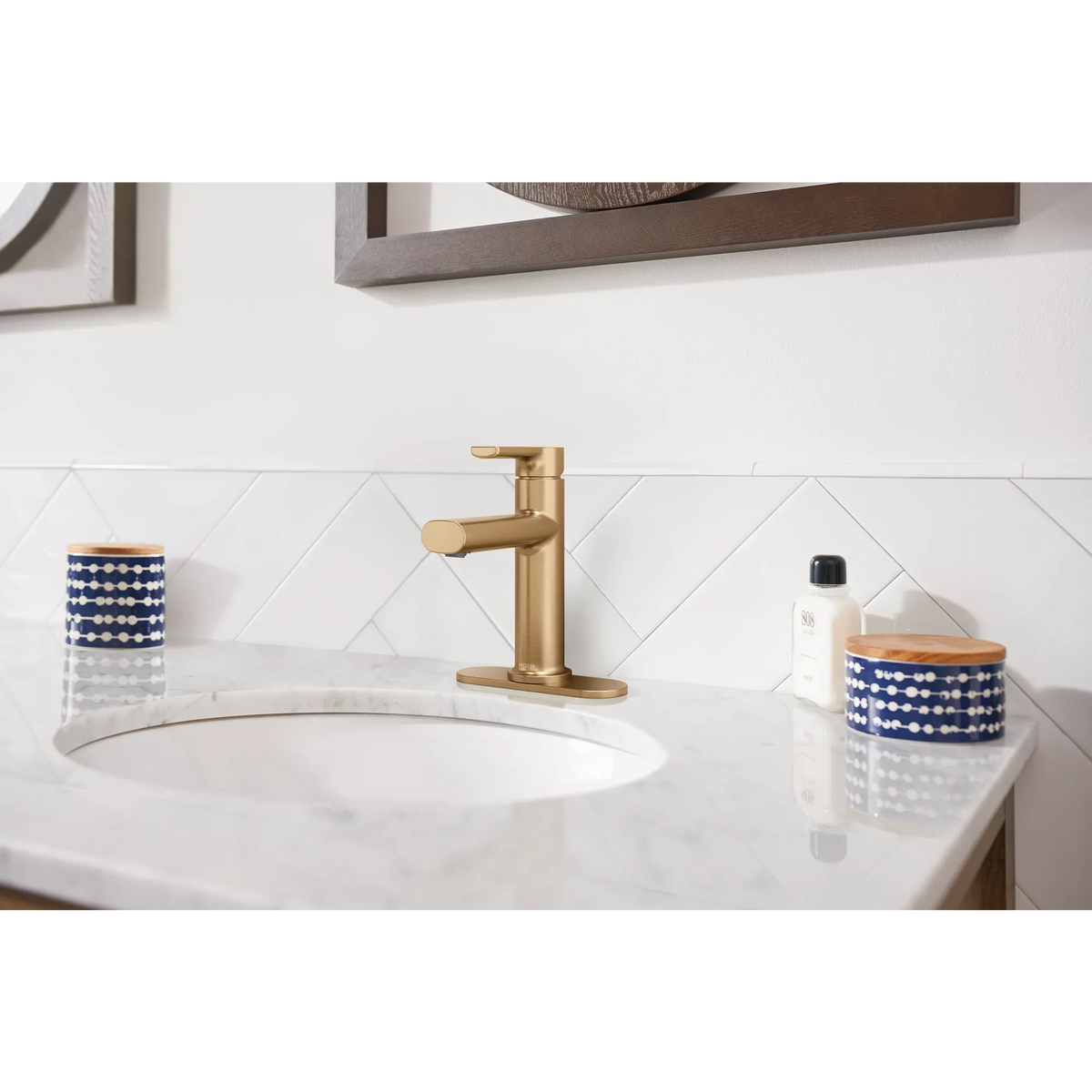 Moen 84794BZG Meena Single Handle Bathroom Faucet Bronzed Gold - 2