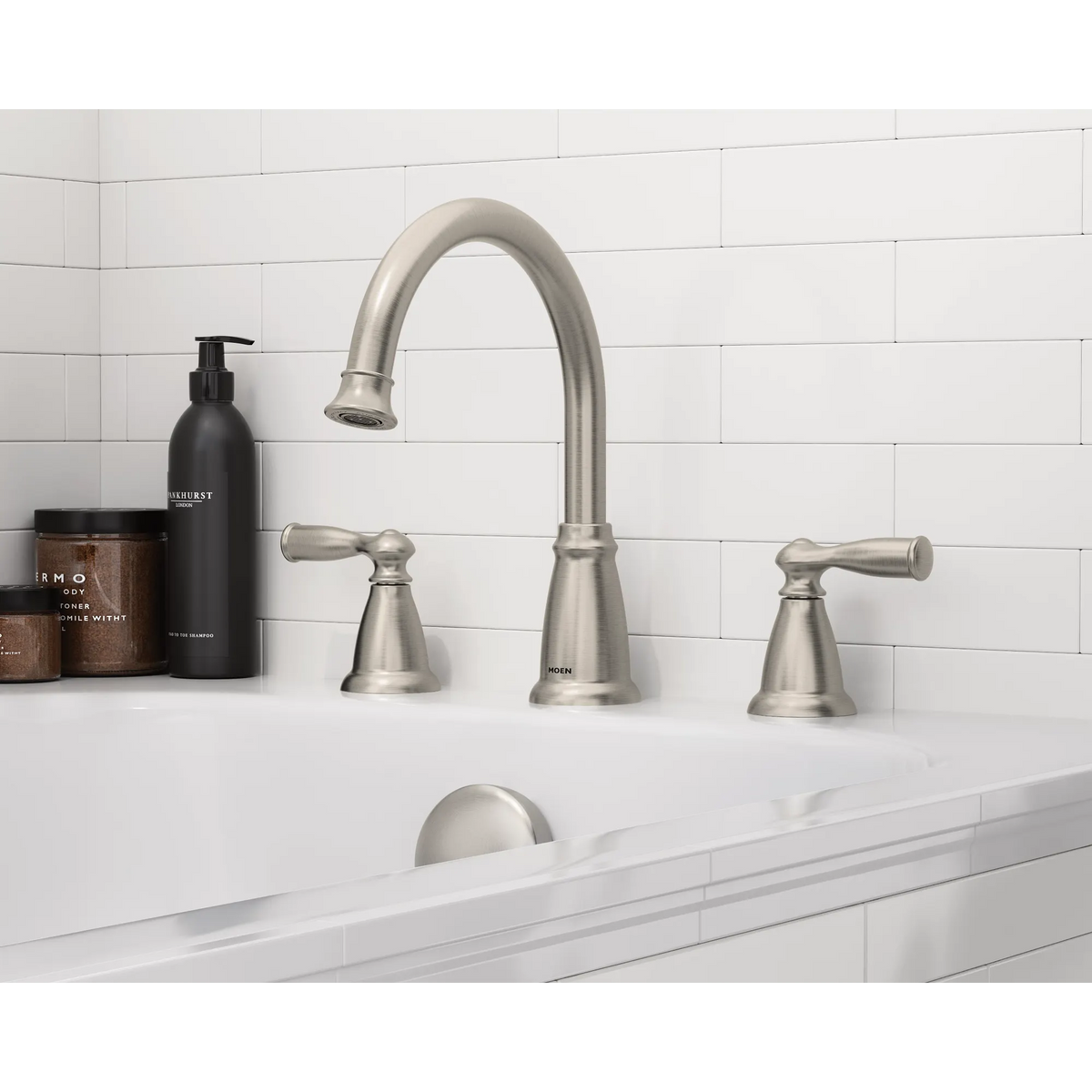 Moen 86924SRN Banbury Roman Tub Faucet Spot Resist Brushed Nickel 2 Handle - 3