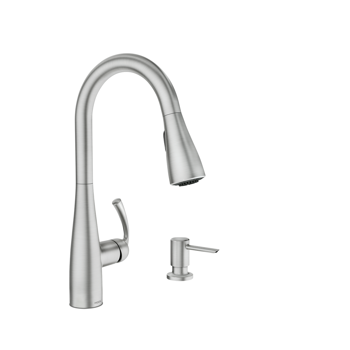 Moen 87014SRS Essie Kitchen Faucet Spot Resist Stainless Pulldown High Arc - 1