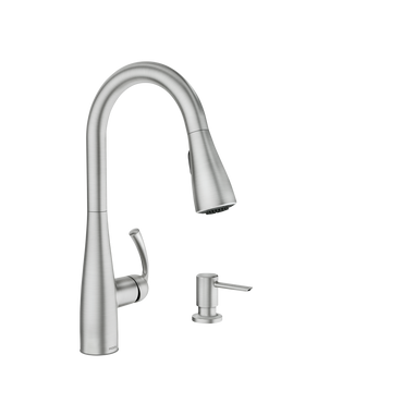 Moen 87014SRS Essie Kitchen Faucet Spot Resist Stainless Pulldown High Arc - 1