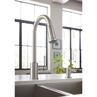Moen 87090MSRS Indi Kitchen Faucet Spot Resist Stainless Pulldown High Arc - 2