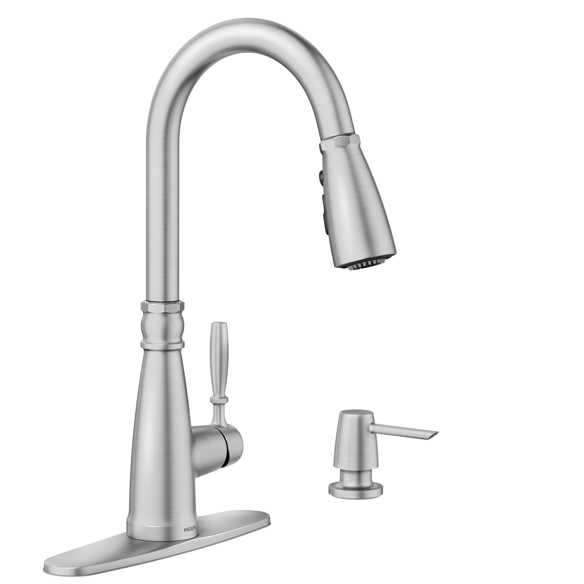 Moen 87162SRS Boman Kitchen Faucet Spot Resist Stainless Pulldown High Arc - 1