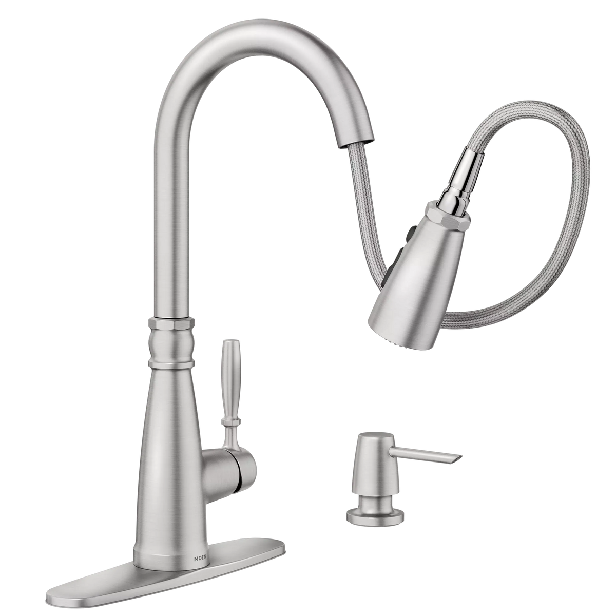 Moen 87162SRS Boman Kitchen Faucet Spot Resist Stainless Pulldown High Arc - 2