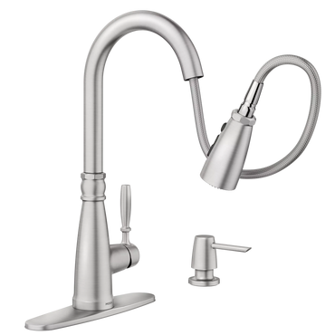 Moen 87162SRS Boman Kitchen Faucet Spot Resist Stainless Pulldown High Arc - 2