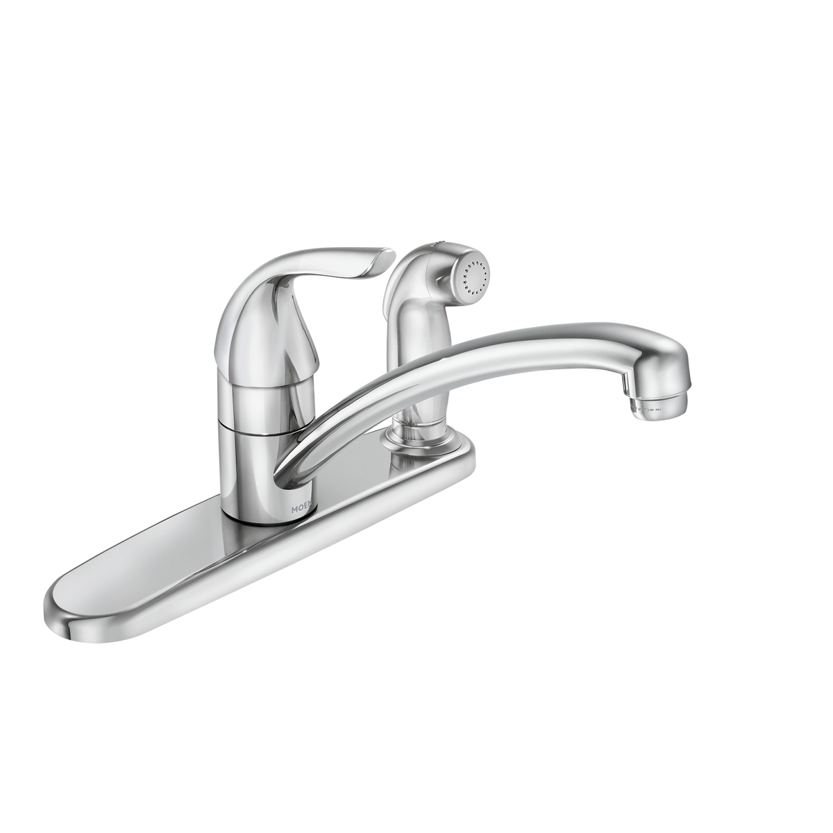 Moen 87203 Adler Chrome One Handle Kitchen Faucet Low Arc Single Lever - 1