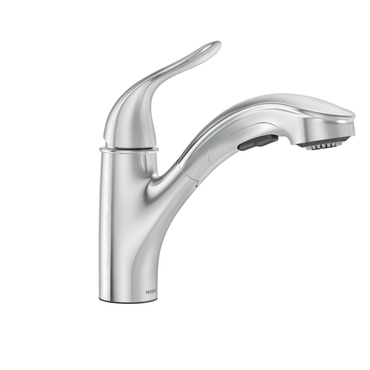 Moen 87557 Brecklyn Chrome Pullout Kitchen Faucet One Handle Low Arc - 1