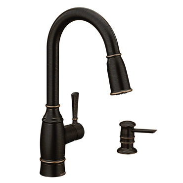 Moen 87791BRB Noell Kitchen Faucet Mediterranean Bronze Pulldown High Arc - 2