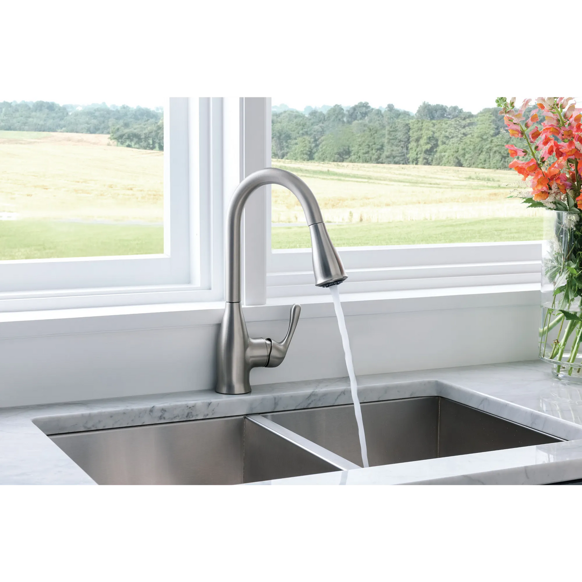 Moen 87966SRS Kaden Kitchen Faucet Spot Resist Stainless Pulldown High Arc - 13