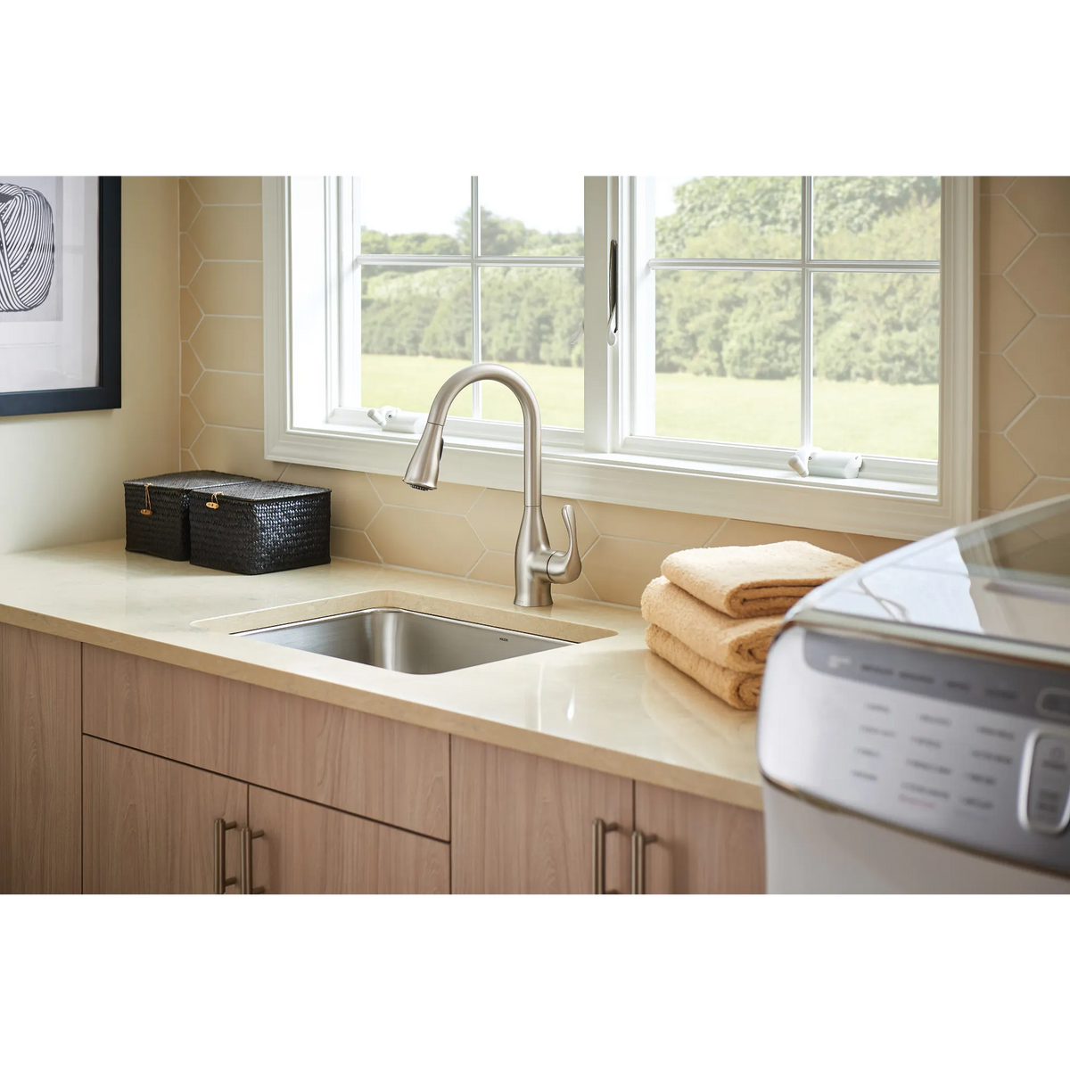 Moen 87966SRS Kaden Kitchen Faucet Spot Resist Stainless Pulldown High Arc - 3