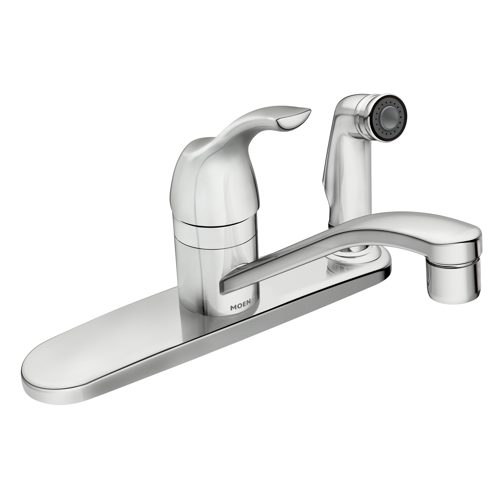 Moen CA87554C Adler Chrome One Handle Kitchen Faucet Side Spray Low Arc - 1