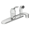 Moen CA87554C Adler Chrome One Handle Kitchen Faucet Side Spray Low Arc